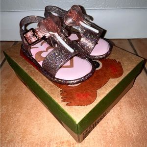 Melissa Kids' Mini Mar Jelly Pop Glitter Sandal (Walker & Toddler) Size 6